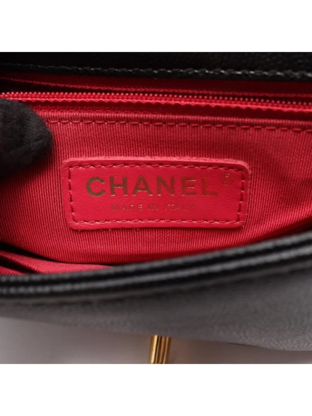 Chanel Shoulder Bag Quilted Full Flap 2-Way Black Caviar Leather Mini Chain
